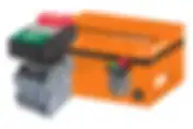 Кнопка двойная MPD13-11С (зеленая/красная-выступающая) (LED) d22мм/220В (I/O) линза прозрачная TDM